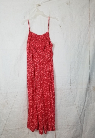 Wild fable floral print cut out back wide leg jumpsuit size large - Picture 4 of 9